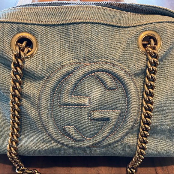 Gucci Blue Denim Soho Shoulder Bag only doesn’t include wallet - Picture 8 of 14